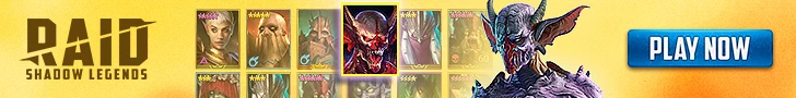 RAID: Shadow Legends promotional banner featuring a Vampire Champion