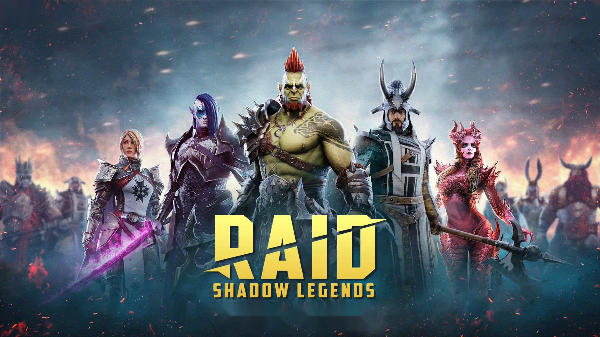 Illustration de RAID: Shadow Legends avec des champions