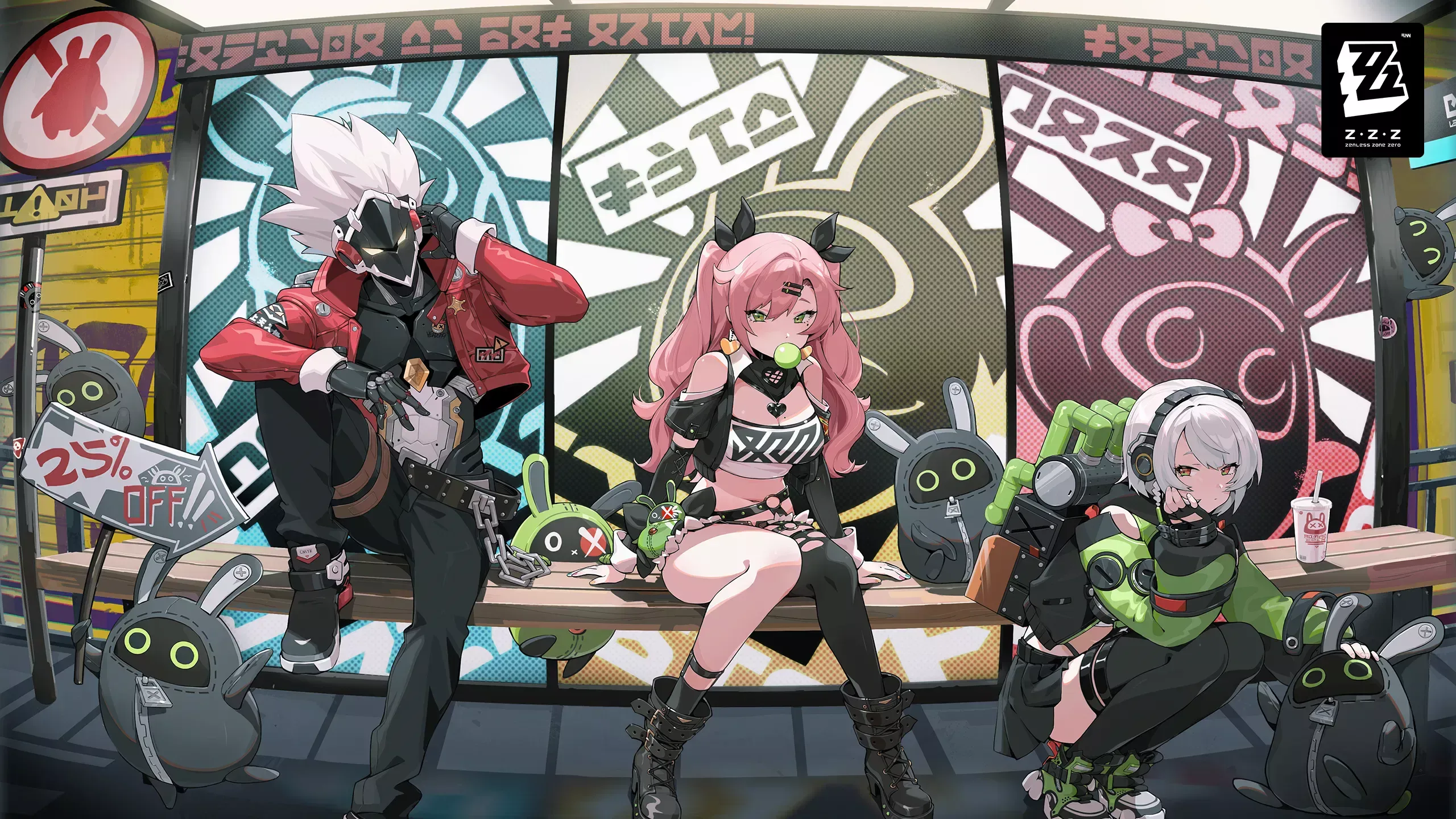 Billy, Anby, and Nicole from Zenless Zone Zero